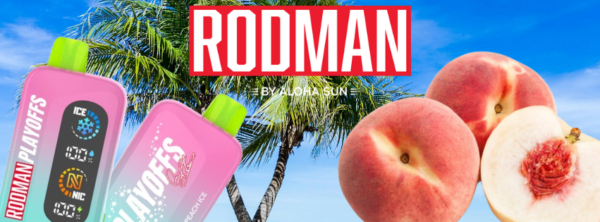 FLAVOR HIGHLIGHT: White Peach Ice RODMAN Playoffs Zero Nicotine Disposable Vape