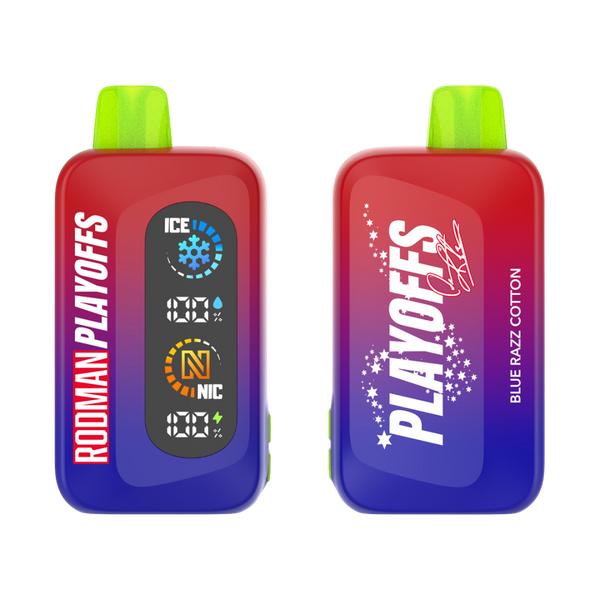 Blue Razz Cotton Candy RODMAN Playoffs 50K Puffs Disposable Vape
