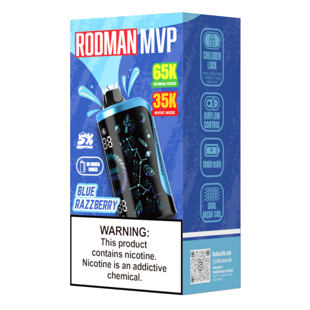 Blue Razzberry RODMAN MVP 65K Puffs Disposable Vape