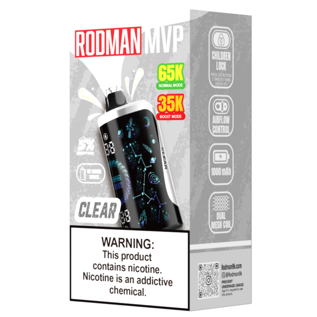 Clear Disposable Vapes Clear RODMAN MVP 65K Puffs Disposable Vape aka Unflavored Vapes Clear Flavor Death Clear Disposable Vapes Clear RODMAN MVP 65K Puffs Disposable Vape aka Unflavored Vapes Clear Flavor Death