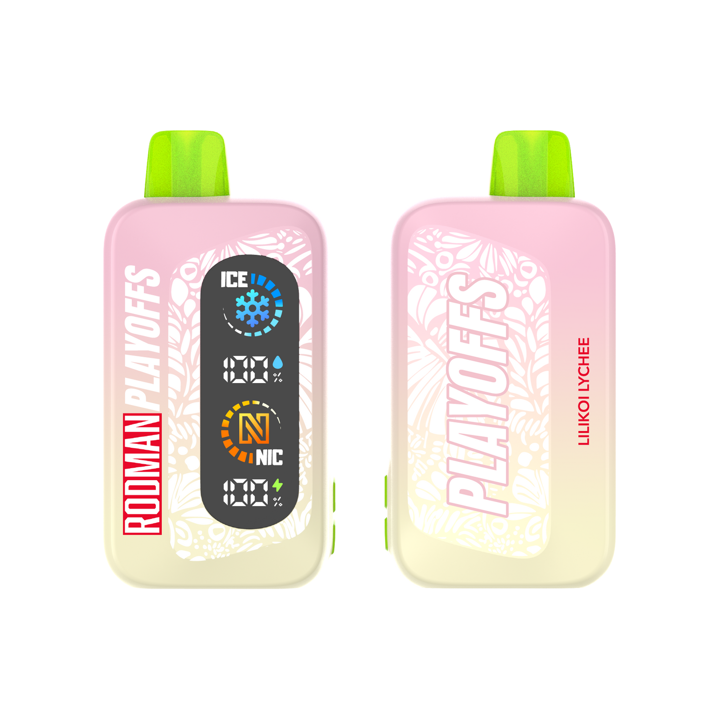 Lilikoi Lychee RODMAN Playoffs 50K Puffs Disposable Vape Design