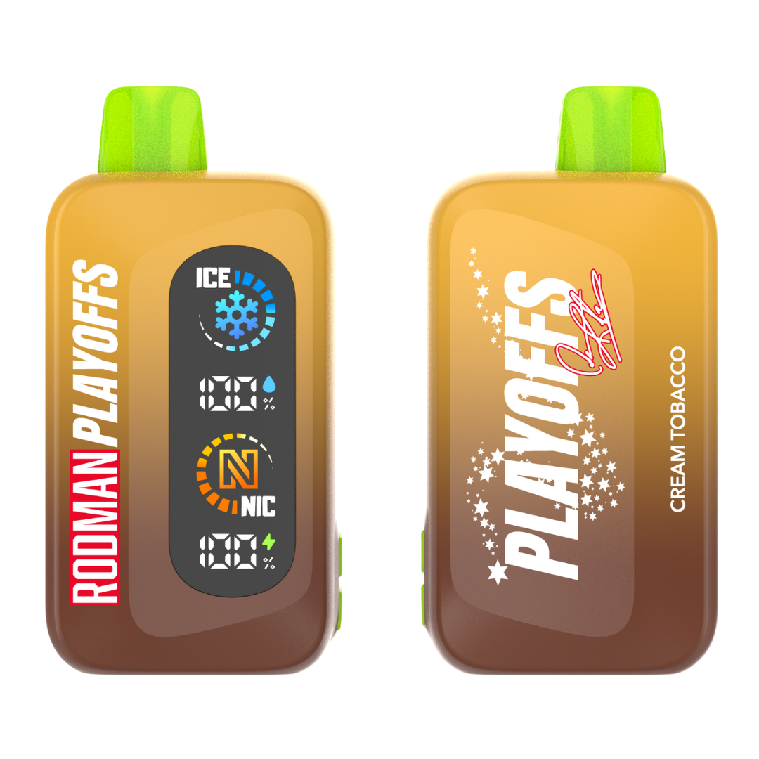Cream Tobacco RODMAN Playoffs 50K Puffs Disposable Vape - $19.95 Cream Tobacco RODMAN Playoffs 50K Puffs Disposable Vape - $19.95