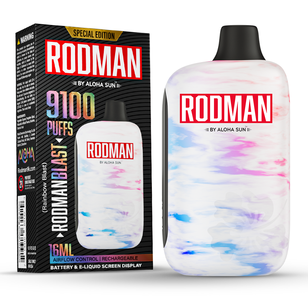 Rodman Blast Rainbow Candy Disposable Vape | 9100 Puffs - $9.99 Rodman Blast Rainbow Candy Disposable Vape | 9100 Puffs - $9.99