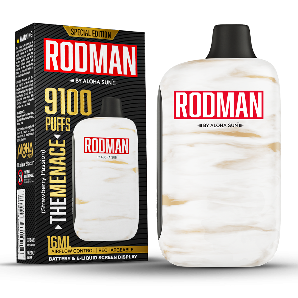 The Menace Strawberry Passion Disposable Vape | Rodman 9100 Puffs - $9.99 The Menace Strawberry Passion Disposable Vape | Rodman 9100 Puffs - $9.99