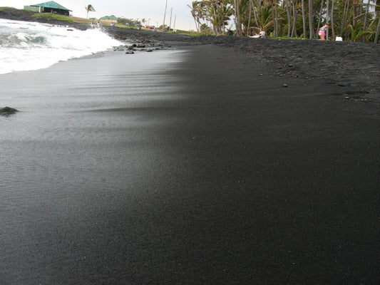 Black Sand Beach Punaluu Hawaii