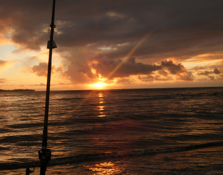 Fishing Hawaiian Beach Kauai