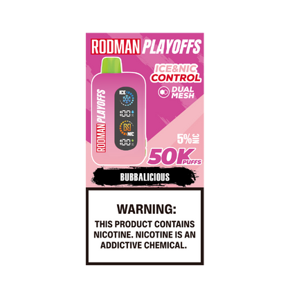 Bubbalicious RODMAN Playoffs 50K Puffs Disposable Vape