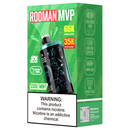Cool Mint RODMAN MVP 65K Puffs Disposable Vape