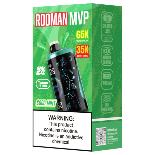 Cool Mint RODMAN MVP 65K Puffs Disposable Vape