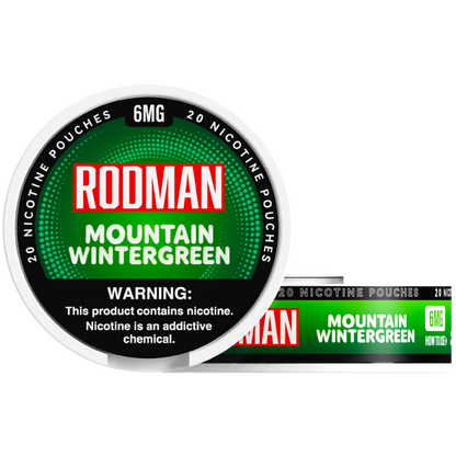 Mountain Wintergreen Rodman Dry+ Nicotine Pouches