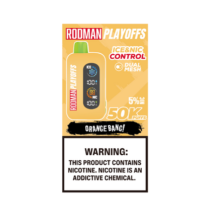 Orange Bang! RODMAN Playoffs 50K Puffs Disposable Vape
