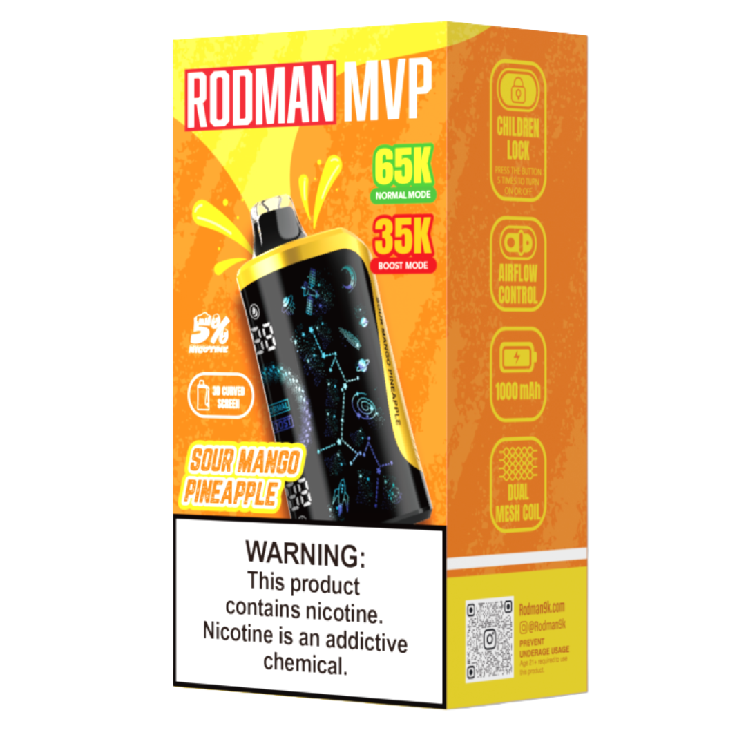 Sour Mango Pineapple RODMAN MVP 65K Puffs Disposable Vape
