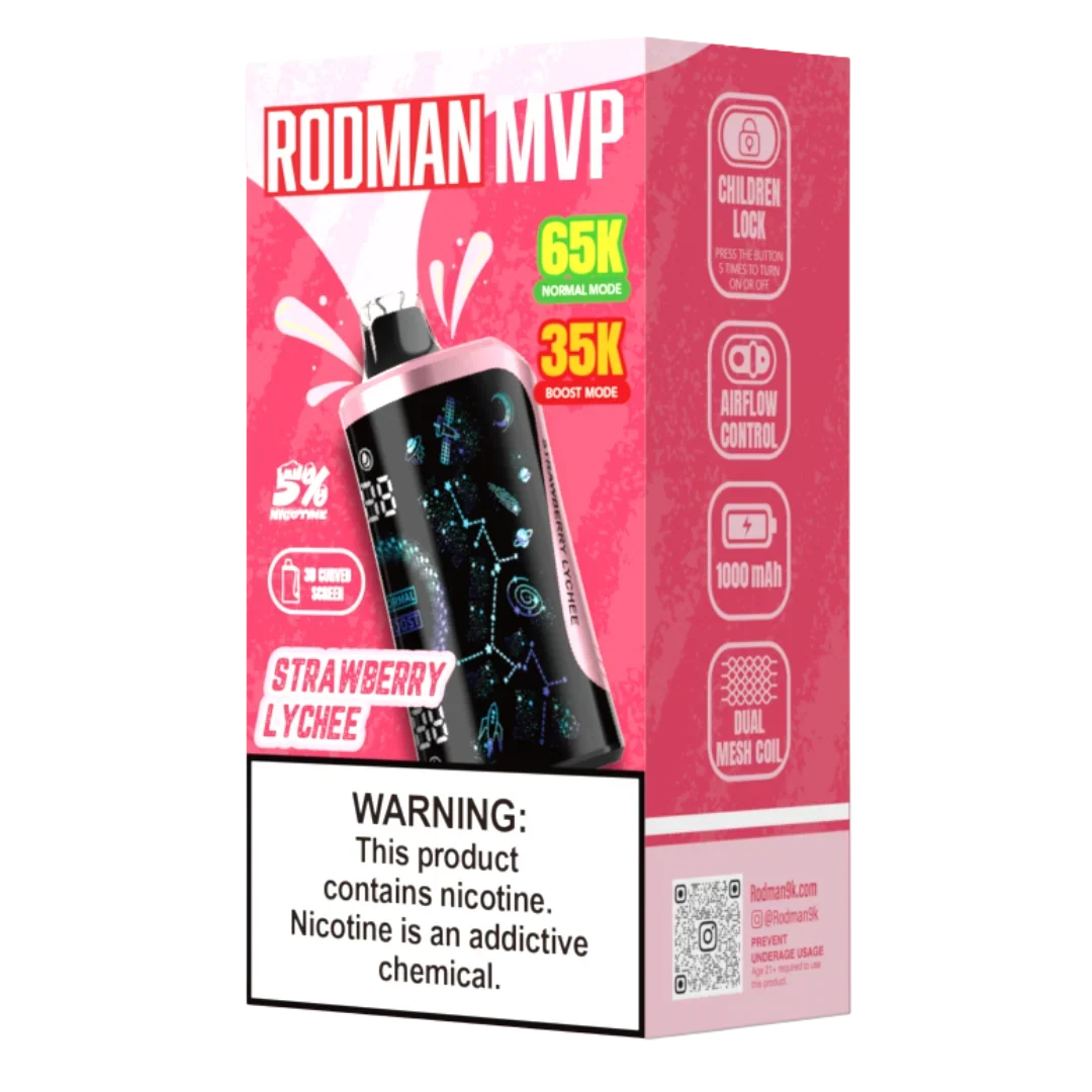 Strawberry Lychee RODMAN MVP 65K Puffs Disposable Vape