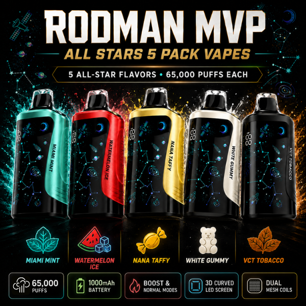 RODMAN MVP All Stars 5 Pack Vapes
